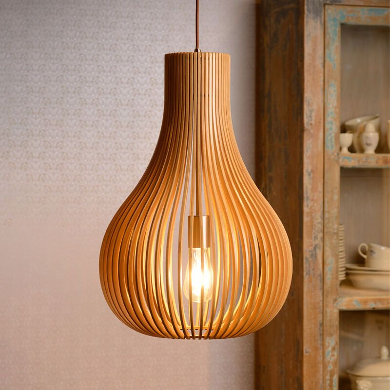 Moderne Bodo hanglamp, hout Moderne Bodo hanglamp, hout