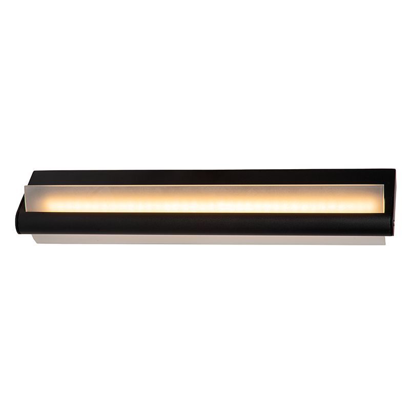 Zwarte badkamer wandlamp modern, Wanda, 15W, 3000K LED, IP44 Zwarte badkamer wandlamp modern, Wanda, 15W, 3000K LED, IP44