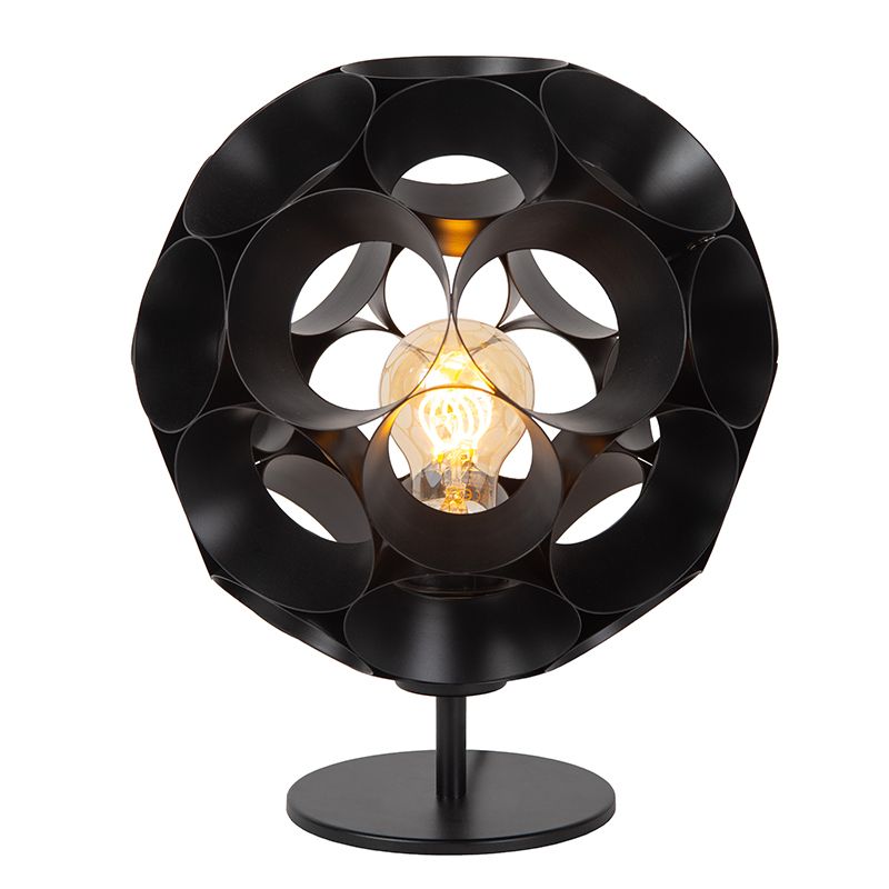 Zwarte tafellamp modern, Hannelore