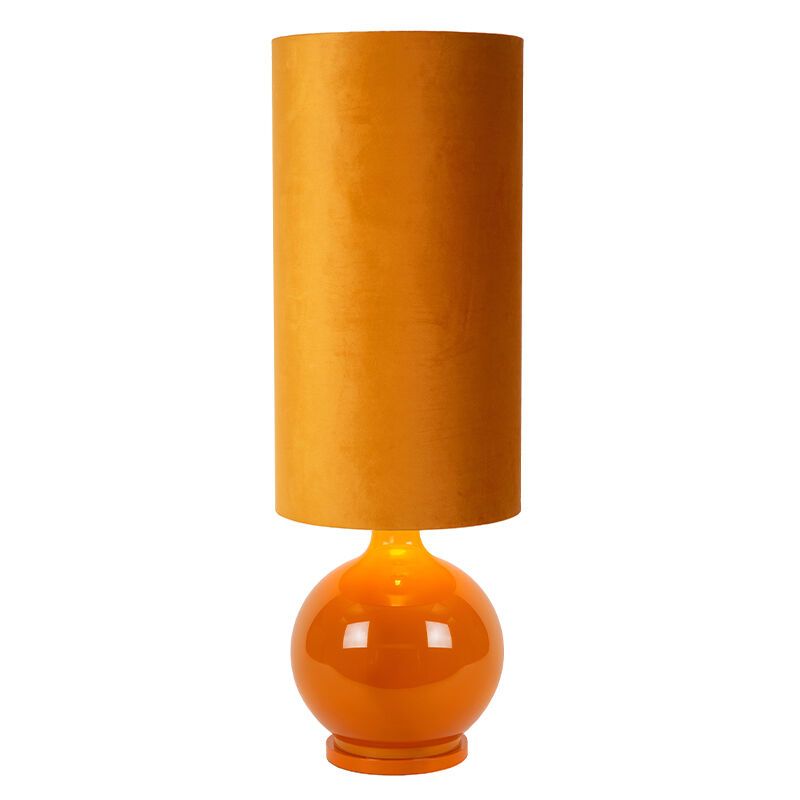 Gele vloerlamp retro, Esterad, met schakelaar Gele vloerlamp retro, Esterad, met schakelaar