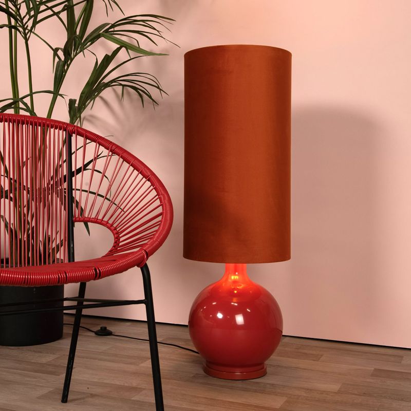 Oranje vloerlamp retro, Esterad, met schakelaar Oranje vloerlamp retro, Esterad, met schakelaar