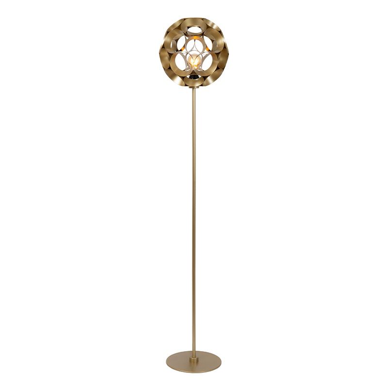 Gouden vloerlamp modern, Hannelore Gouden vloerlamp modern, Hannelore