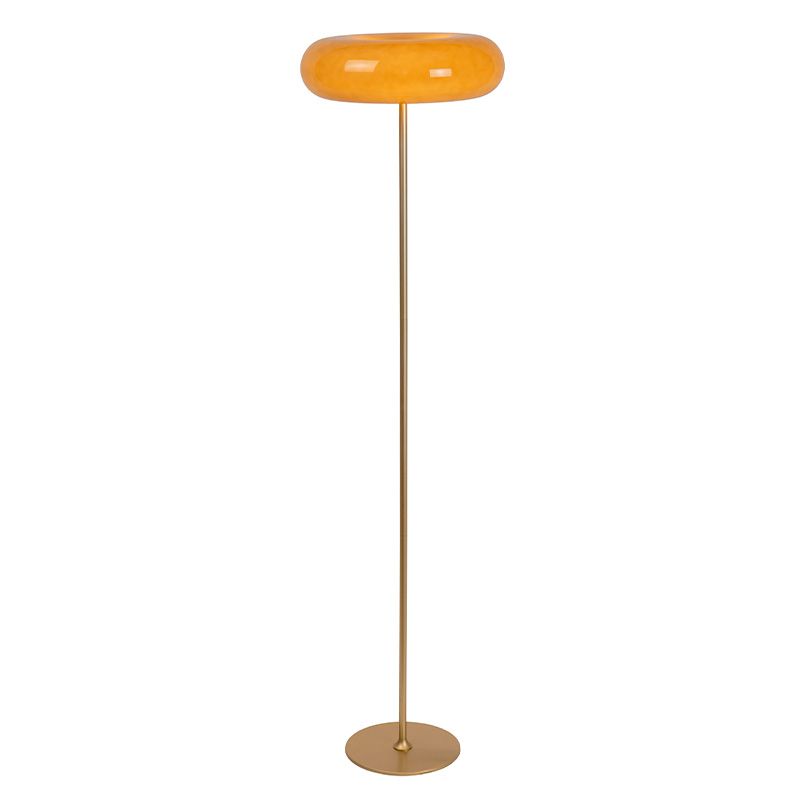 Taupe vloerlamp retro, Sentino, met schakelaar