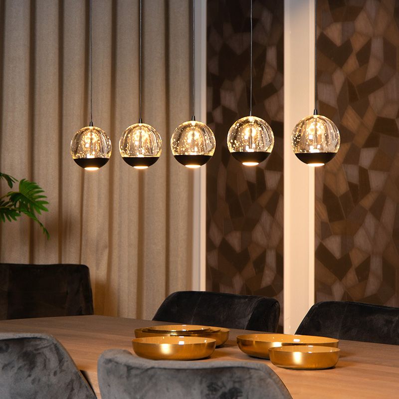 Zwarte hanglamp modern, Sentubal, 5,3W, 2700K LED