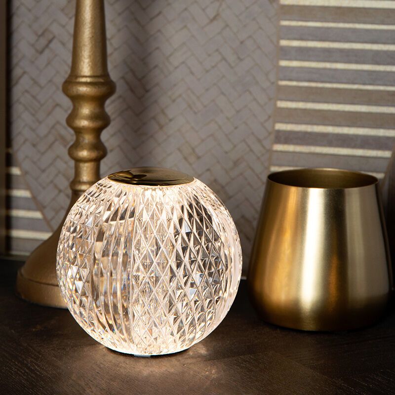 Transparante tafellamp modern, Cintra, 1,5W, 3000K LED, 3-staps dimbaar