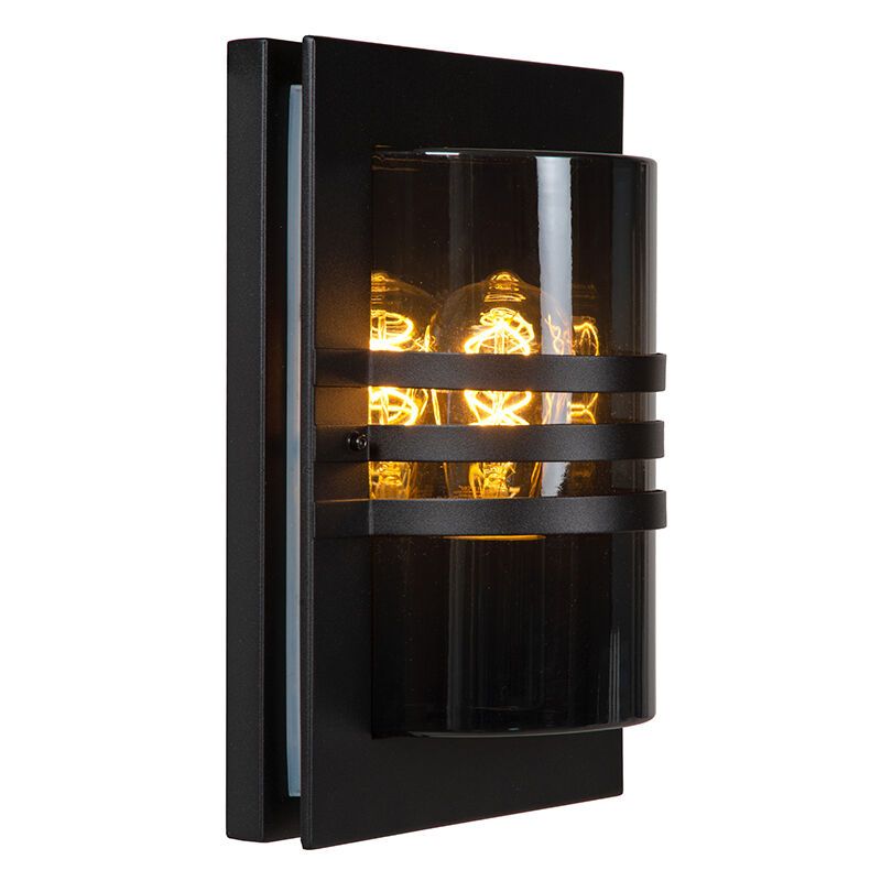 Zwarte buitenlamp modern, Privas, IP44 Zwarte buitenlamp modern, Privas, IP44