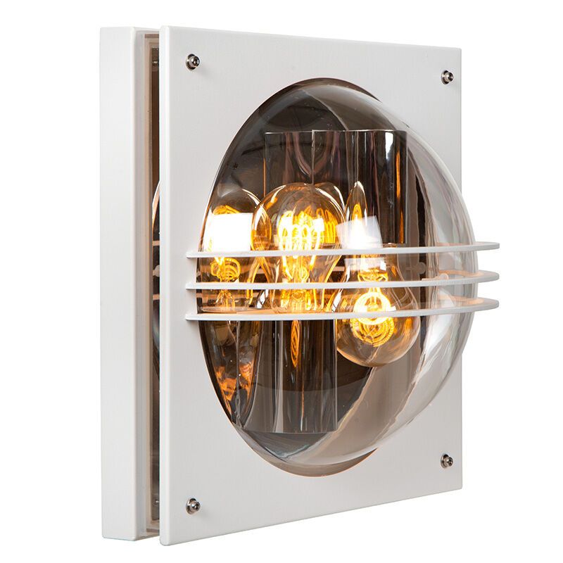 Witte buitenlamp modern, Privas, IP44 Witte buitenlamp modern, Privas, IP44