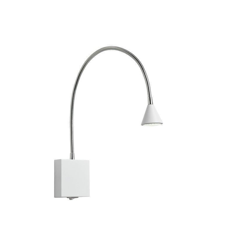 Witte wandlamp modern, Buddy, 3W, 4000K LED, met schakelaar