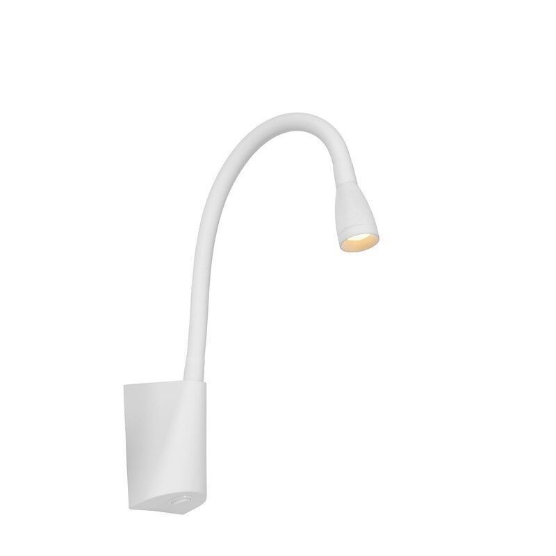 Witte wandlamp modern, Galen, 3W, 3000K LED, met schakelaar Witte wandlamp modern, Galen, 3W, 3000K LED, met schakelaar