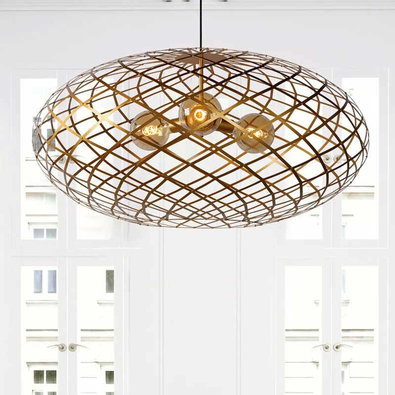 Gouden moderne hanglamp, Wolfram, metaal