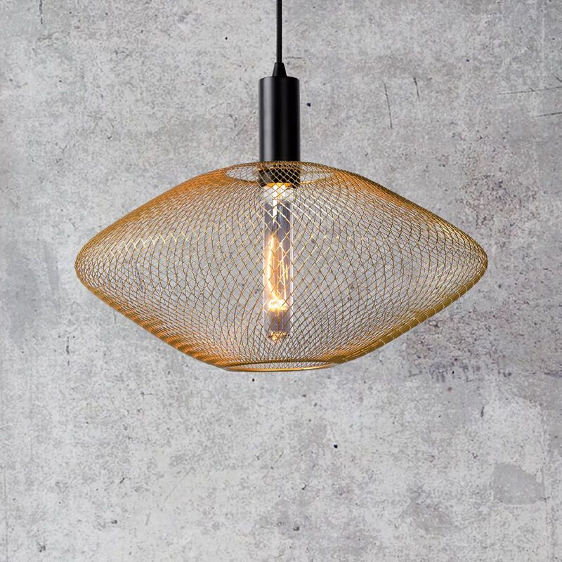 Gouden hanglamp Mesh, metaal