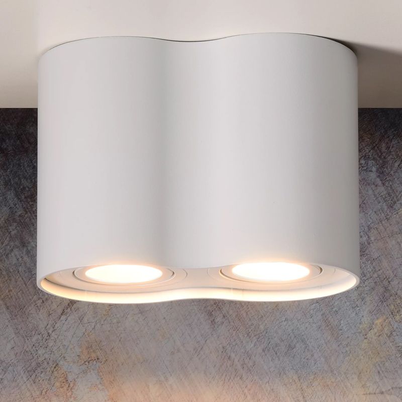 Witte plafondspot Tube, Ovaal