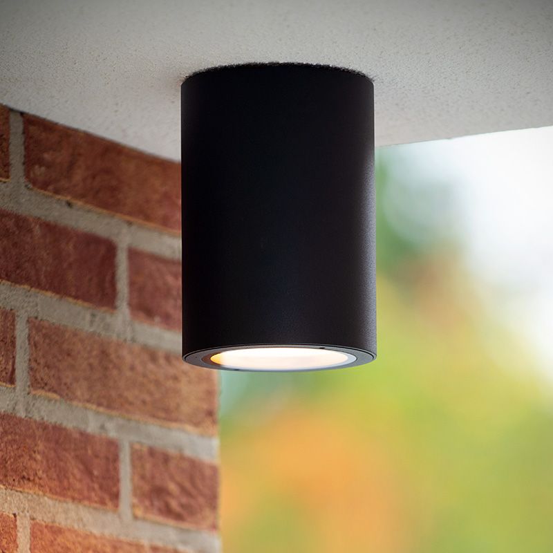 Zwarte opbouwspot modern, Volantis, IP54 Zwarte opbouwspot modern, Volantis, IP54