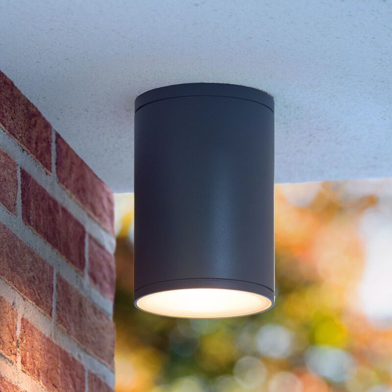 Ronde Tubix plafondlamp outdoor - Antraciet Ronde Tubix plafondlamp outdoor - Antraciet