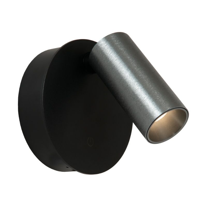 Grijze oplaadbare wandlamp modern, Toni, 2W, 2700-4000K, met touchdimmer Grijze oplaadbare wandlamp modern, Toni, 2W, 2700-4000K, met touchdimmer