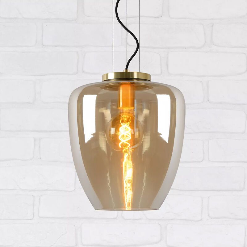 Amberkleurige hanglamp modern, Florien