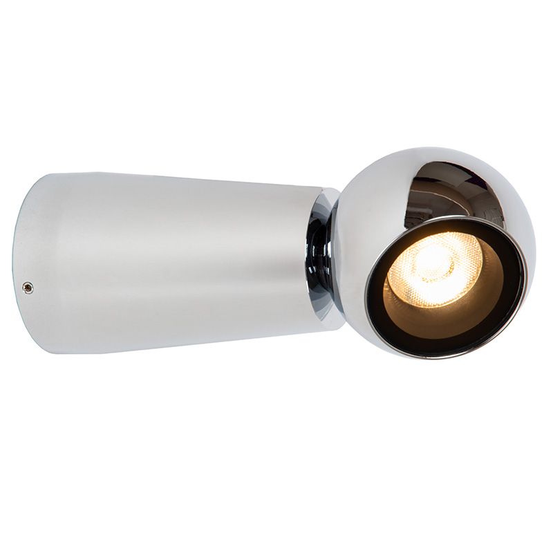 Chromen buitenlamp modern, Ipsos, 5W, 2700K LED, IP54 Chromen buitenlamp modern, Ipsos, 5W, 2700K LED, IP54