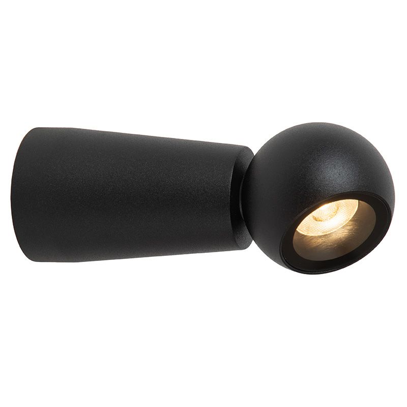 Zwarte buitenlamp modern, Ipsos, 5W, 2700K LED, IP54 Zwarte buitenlamp modern, Ipsos, 5W, 2700K LED, IP54
