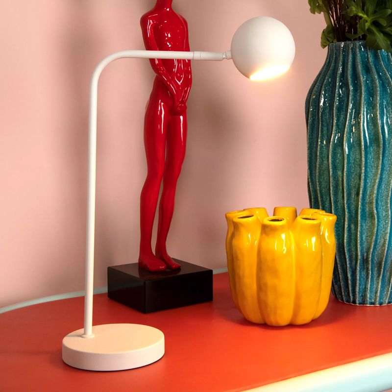 Witte oplaadbare tafellamp modern, Comet, 3W, 2700K LED, met touchdimmer Witte oplaadbare tafellamp modern, Comet, 3W, 2700K LED, met touchdimmer