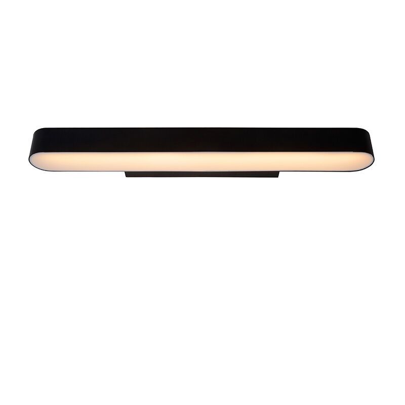 Zwarte moderne wandlamp, Madelon, glas, IP44 Zwarte moderne wandlamp, Madelon, glas, IP44