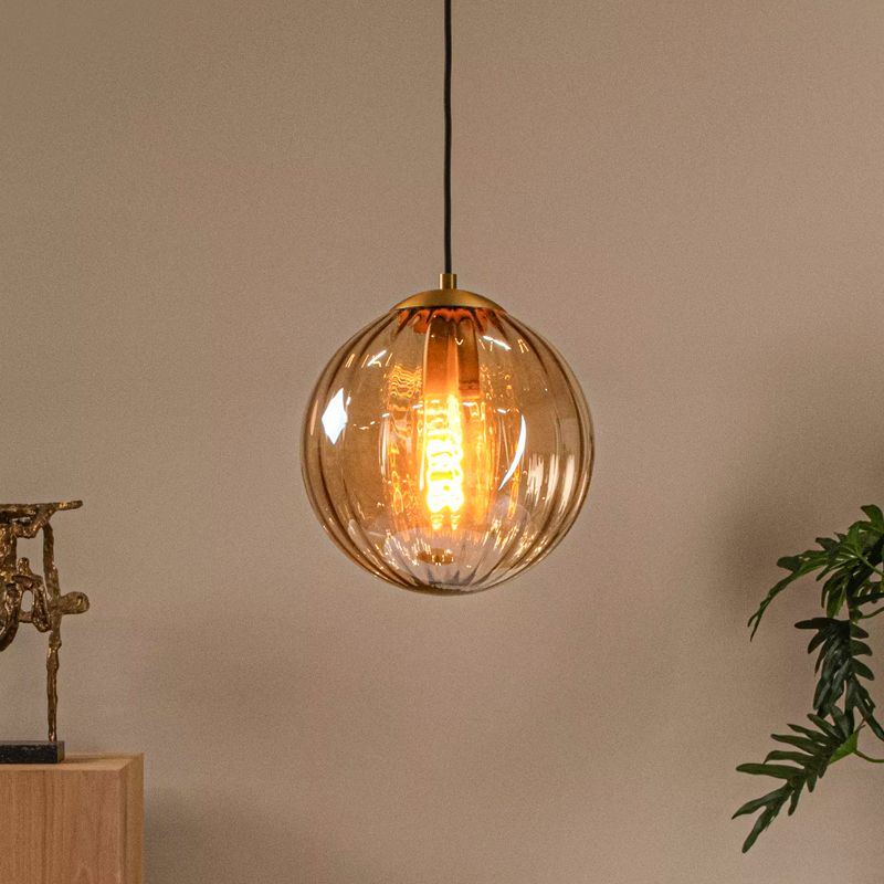 Amberkleurige hanglamp retro, Monsaraz