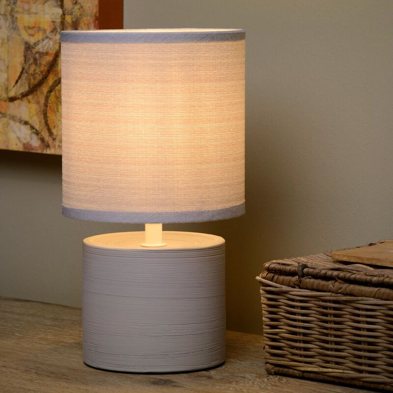 Landelijke tafellamp Greasby, Grijs