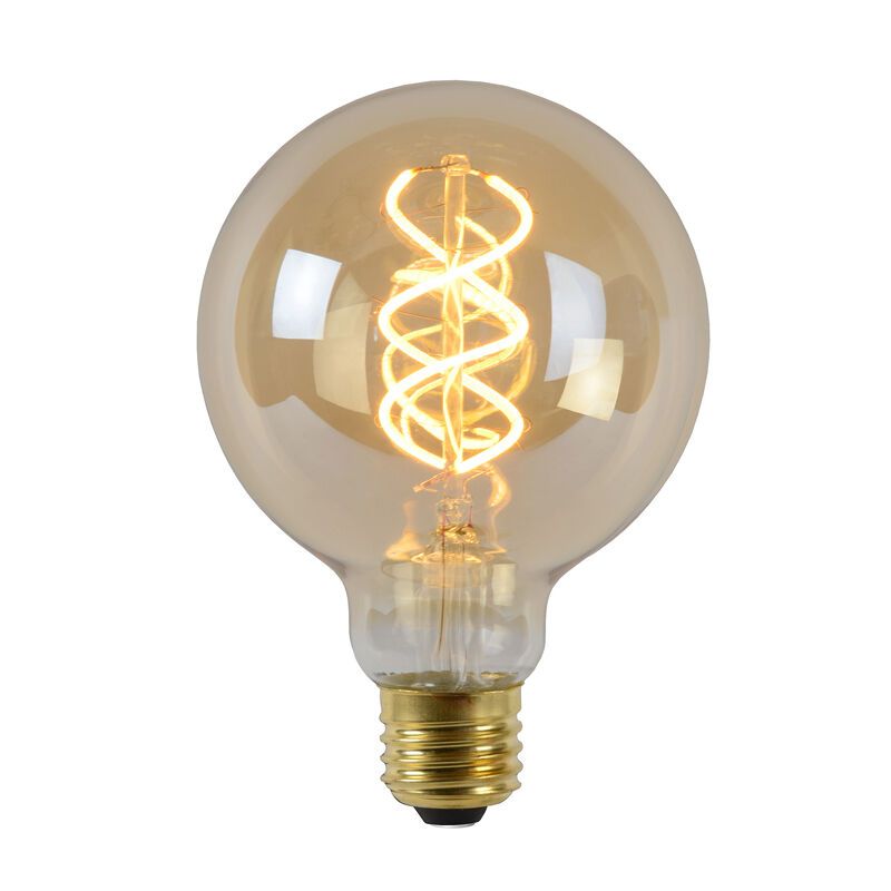 Dimbare E27 LED filament G95 bollamp, Extra warm wit, 5 Watt Dimbare E27 LED filament G95 bollamp, Extra warm wit, 5 Watt