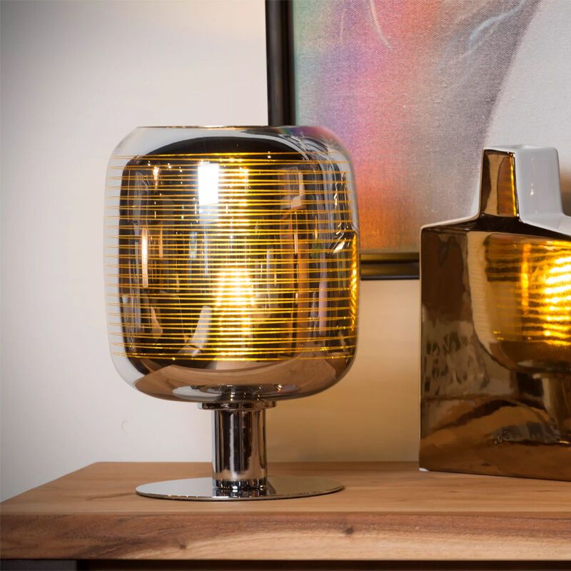 Moderne tafellamp Eryn, Chroom en Goud Moderne tafellamp Eryn, Chroom en Goud
