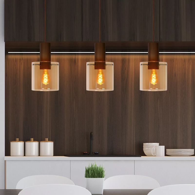 Amberkleurige hanglamp Toledo, aluminium Amberkleurige hanglamp Toledo, aluminium