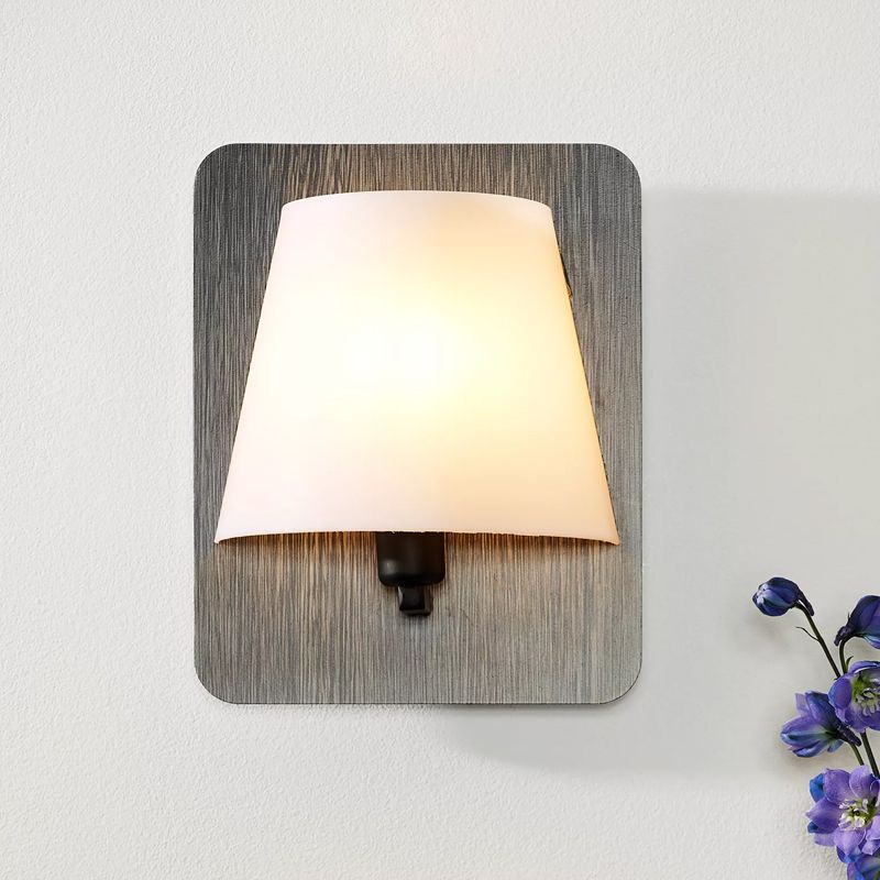 Grijze wandlamp Idaho, Rechthoek Grijze wandlamp Idaho, Rechthoek