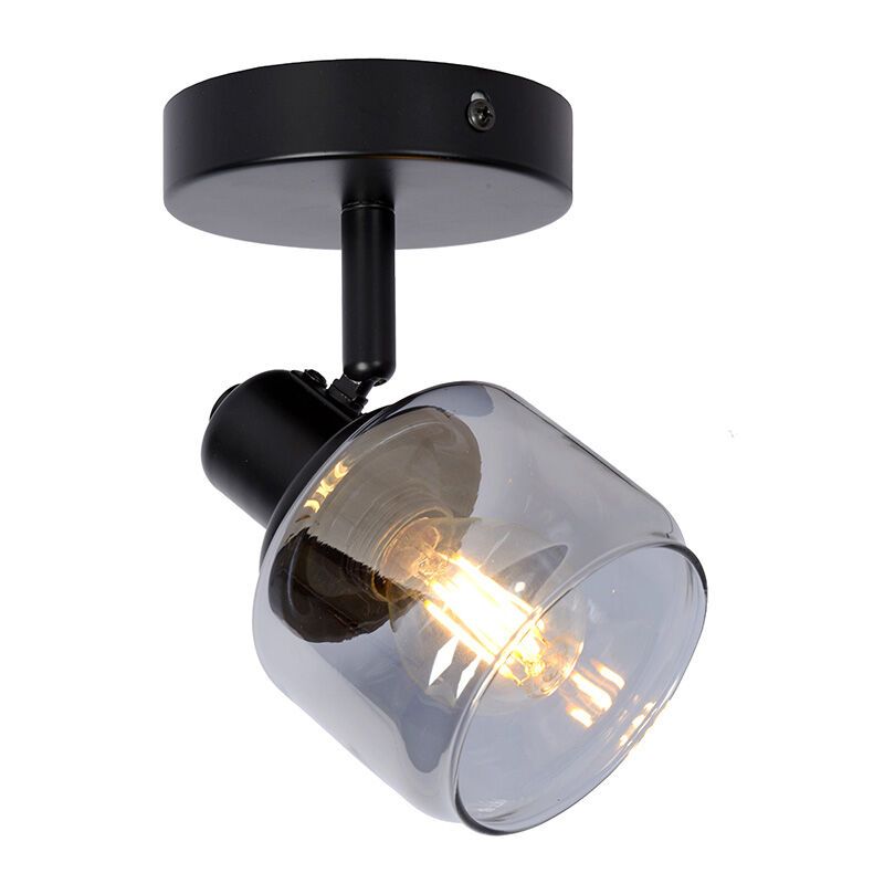 Zwarte klassieke wandspot, Bjorn, glas