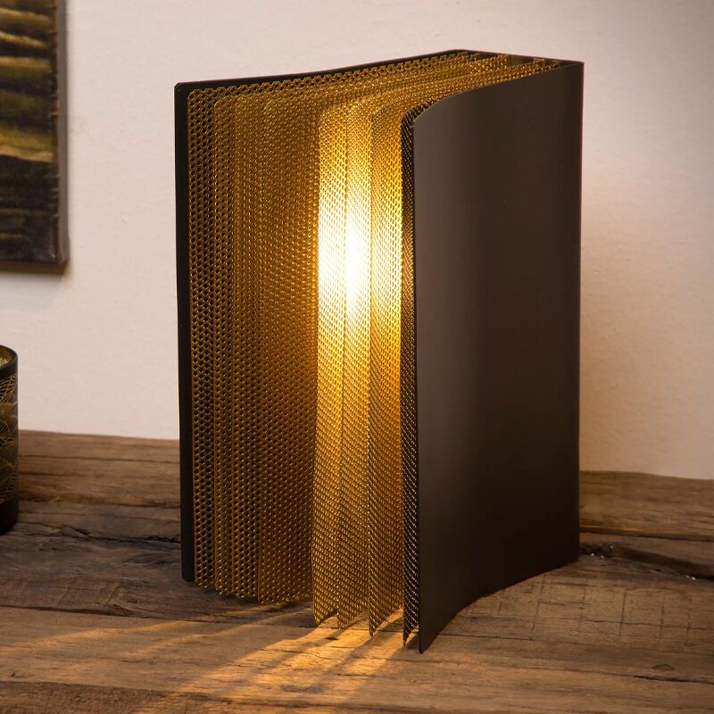 Zwarte tafellamp Extravaganza Livret, metaal