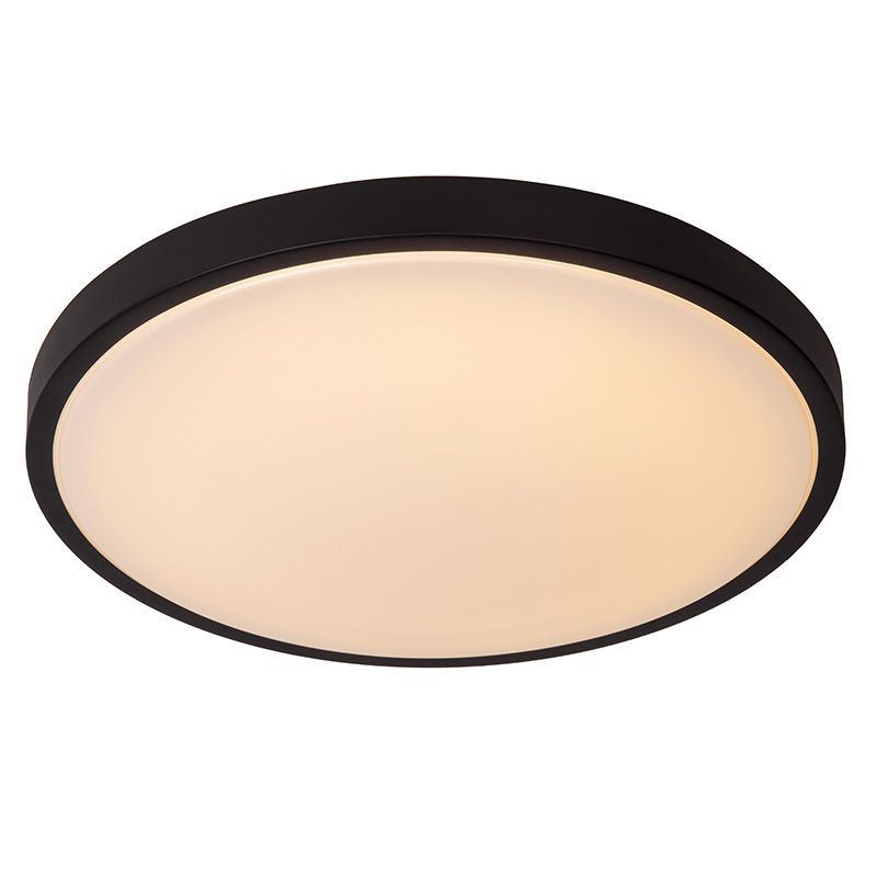 Zwarte badkamer plafondlamp modern, Dasher, 24W, 2700K LED, IP44