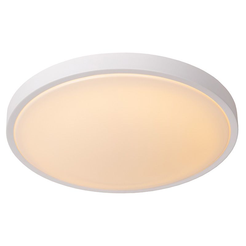 Witte badkamer plafondlamp modern, Dasher, 24W, 2700K LED, IP44 Witte badkamer plafondlamp modern, Dasher, 24W, 2700K LED, IP44