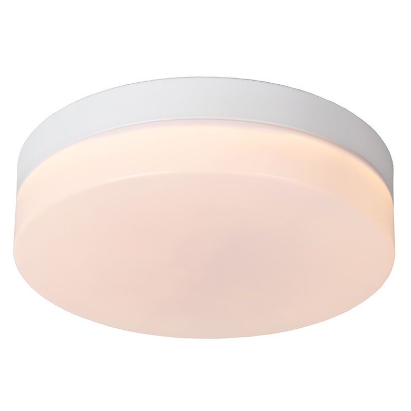 Witte badkamer plafondlamp kunststof, Biskit, 12W, 2700K LED, IP44 Witte badkamer plafondlamp kunststof, Biskit, 12W, 2700K LED, IP44