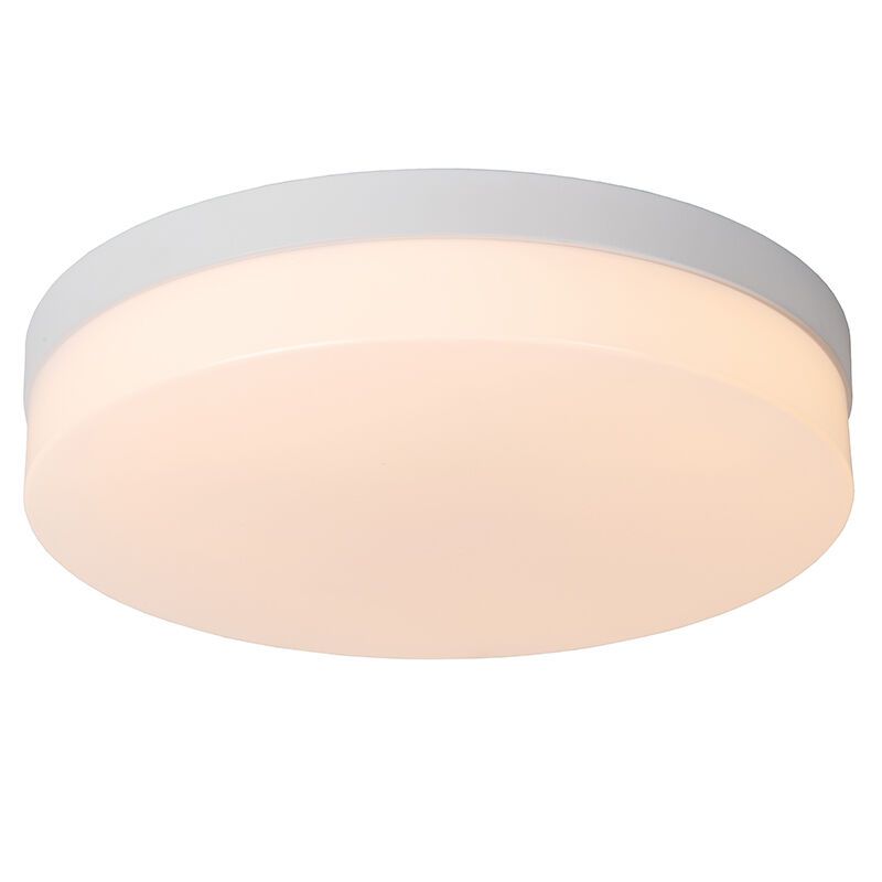 Witte badkamer plafondlamp kunststof, Biskit, 24W, 2700K LED, IP44 Witte badkamer plafondlamp kunststof, Biskit, 24W, 2700K LED, IP44