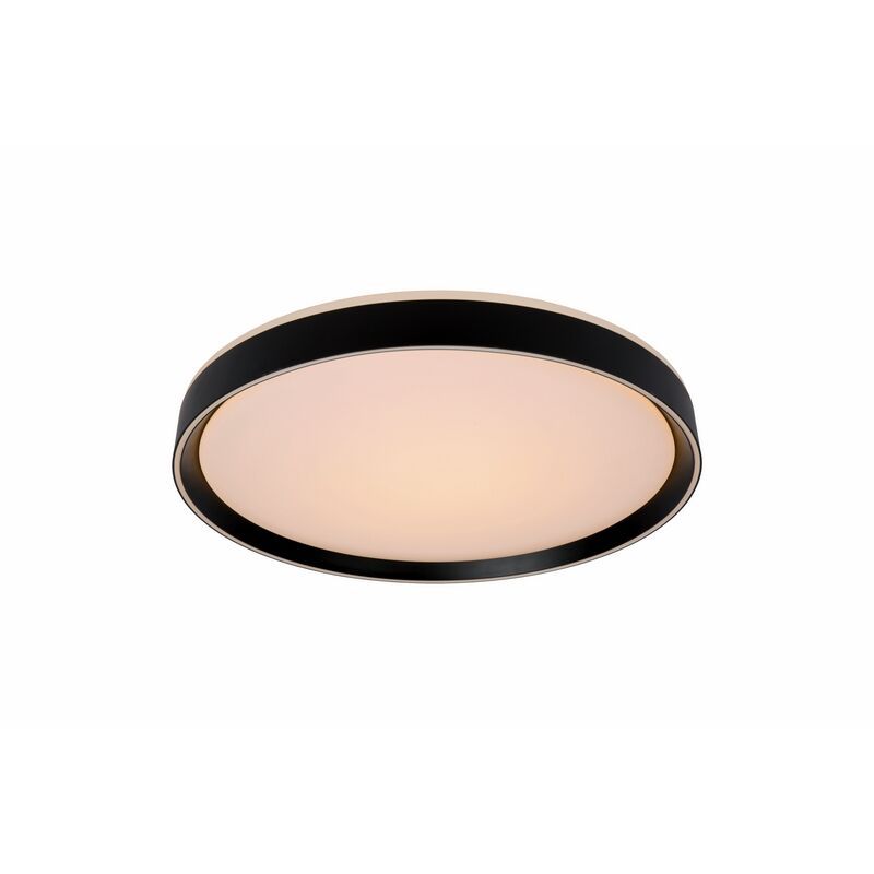 Zwarte plafonniere Nuria, acryl, 18w warm wit licht
