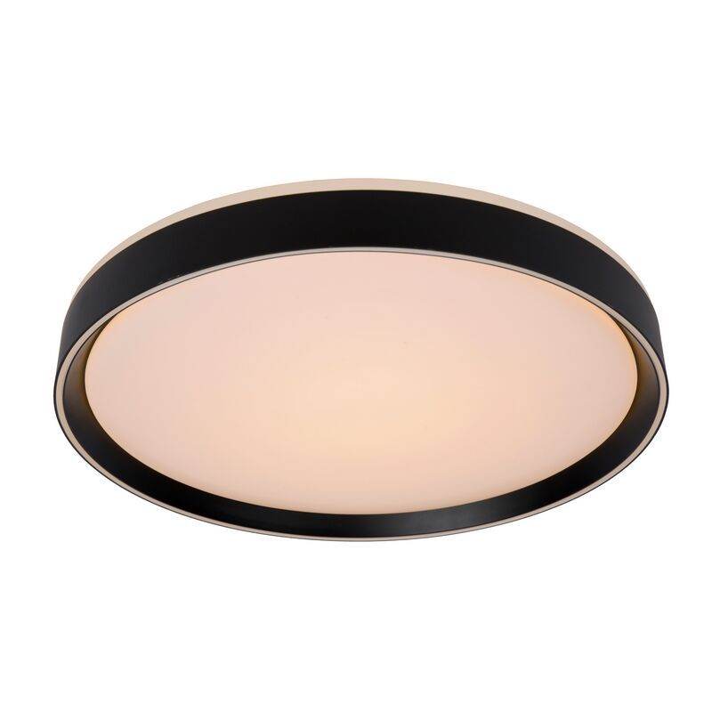 Zwarte plafonniere Nuria, acryl, 36w warm wit licht Zwarte plafonniere Nuria, acryl, 36w warm wit licht