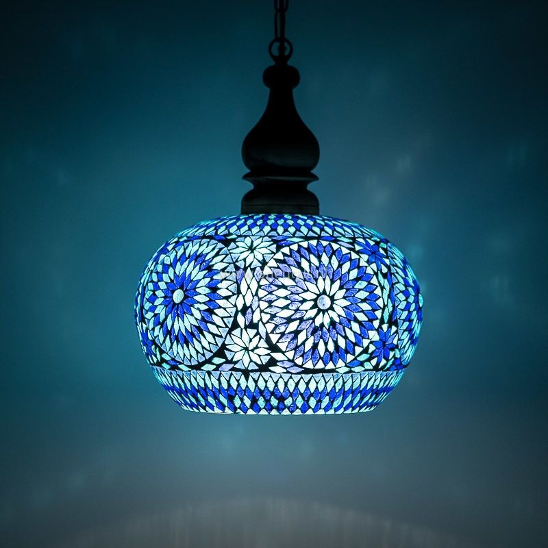 Oosterse hanglamp blauw, Soukaina Oosterse hanglamp blauw, Soukaina