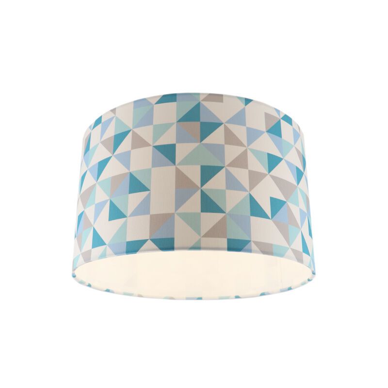Ruitjesmotief plafondlamp blauw, tienerkamer Ruitjesmotief plafondlamp blauw, tienerkamer