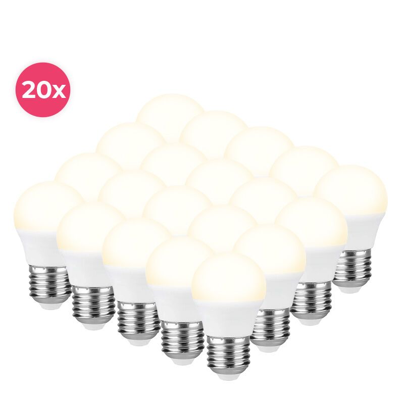 20-pack Horan E27 LED kogellamp warm wit, 4w 20-pack Horan E27 LED kogellamp warm wit, 4w