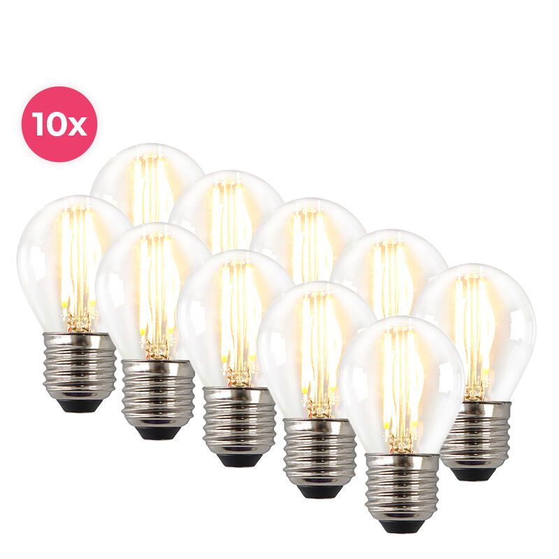 10-pack dimbare Melchis E27 LED kogel, 4w warm wit 10-pack dimbare Melchis E27 LED kogel, 4w warm wit