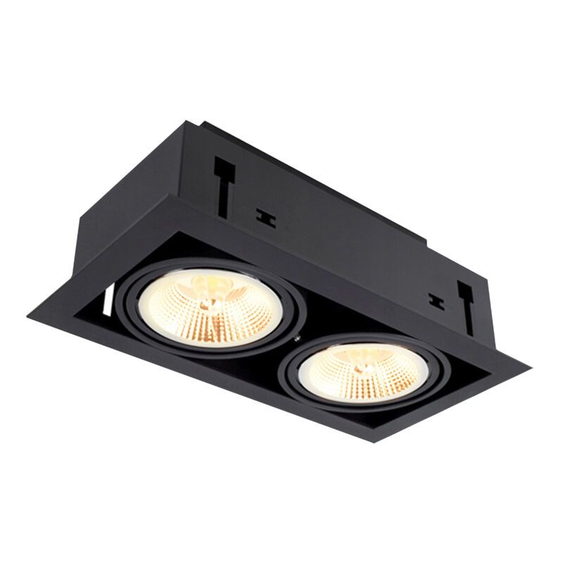 Zwarte inbouwspot Noreen, aluminium, AR111 Zwarte inbouwspot Noreen, aluminium, AR111