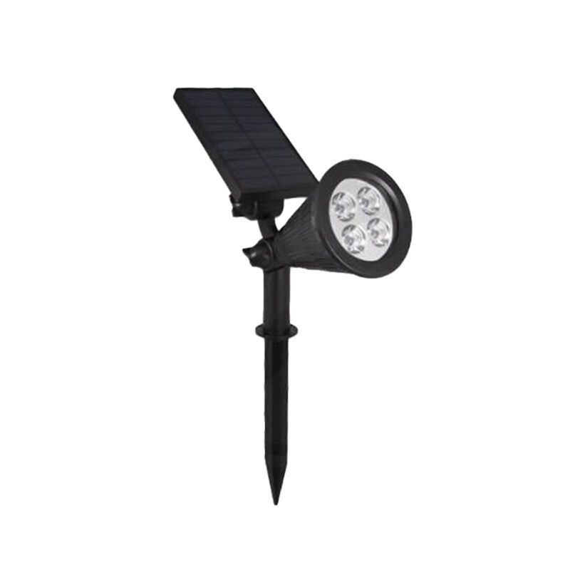 Zwarte solar prikspot, Oualid, 2W, 5500K LED, IP65