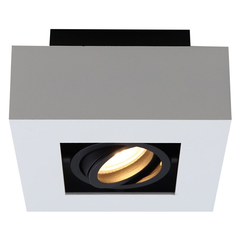 Witte opbouwspot Noraly, aluminium, modern Witte opbouwspot Noraly, aluminium, modern