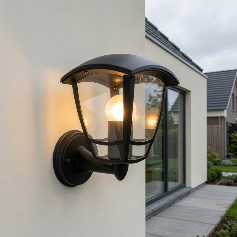 Zwarte buitenlamp klassiek, Sven, IP44 Zwarte buitenlamp klassiek, Sven, IP44