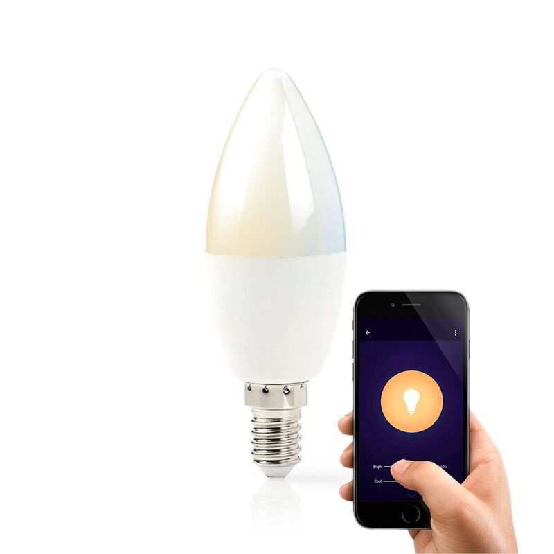 E14 Smart lamp, Wi-Fi, warm tot koud wit licht