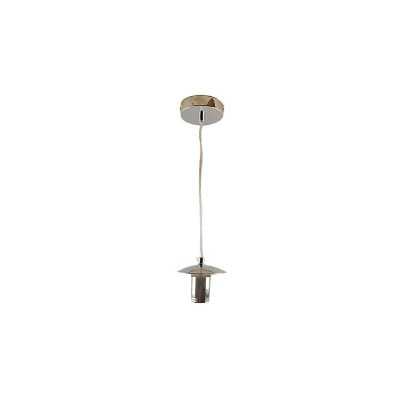 Metalen hanglamp zonder kap chroom, Minne