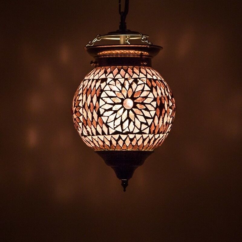Paarse oosterse hanglamp mozaïek, Nisrin Paarse oosterse hanglamp mozaïek, Nisrin