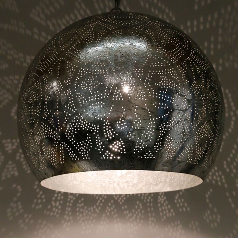 Zilveren oosterse hanglamp filigrain, Alyssa